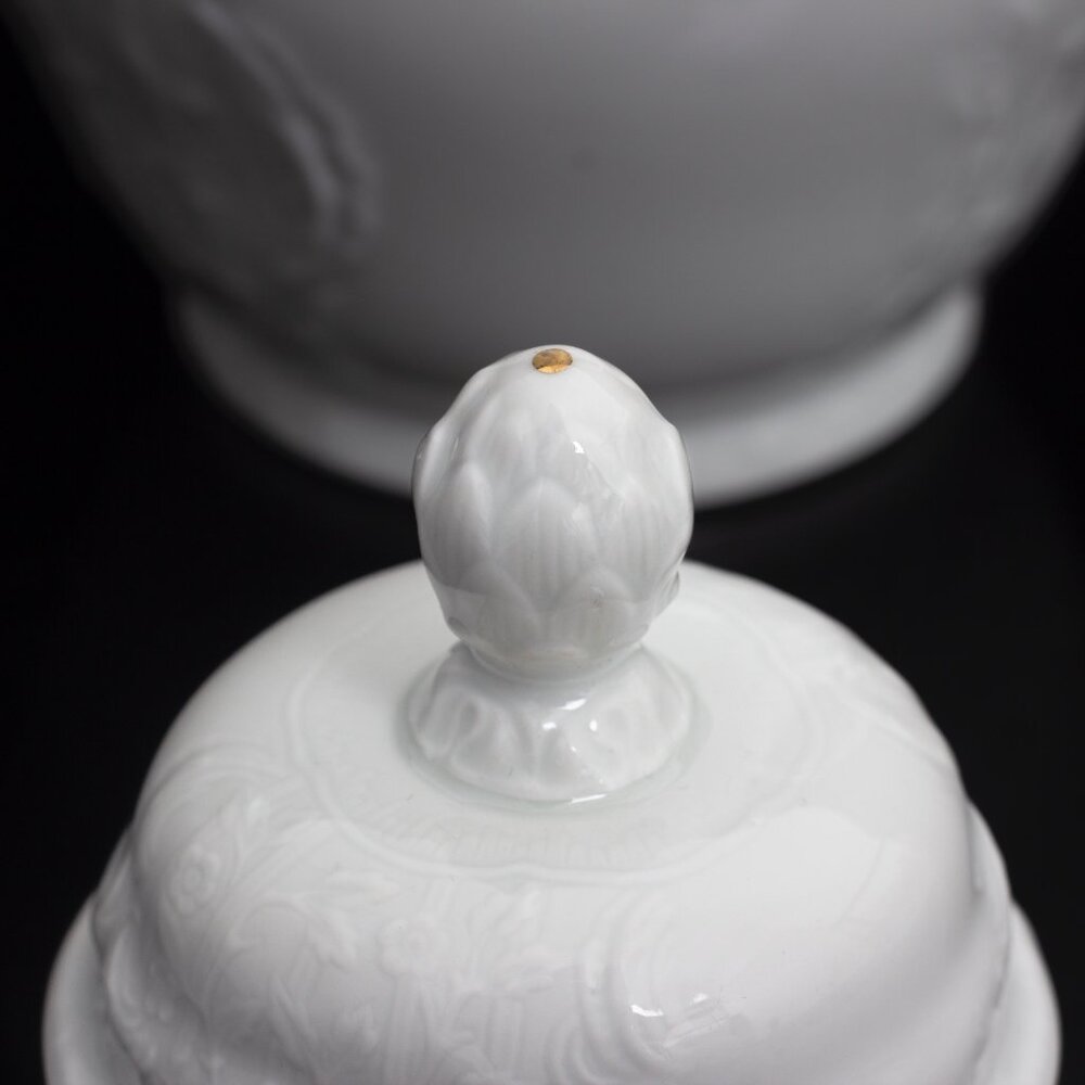 Vintage Coffee Pot With Lid Rosenthal Sanssouci Selb Germany White Porcelain - Picture 9 of 10